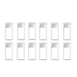 Pack of 12PCS 0.5oz/15ml Empty Clear Plastic Flip Lid Reusable Bottle Container Jar Pot Vial Used to Travel