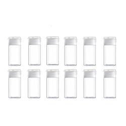 Pack of 12PCS 0.5oz/15ml Empty Clear Plastic Flip Lid Reusable Bottle Container Jar Pot Vial Used to Travel