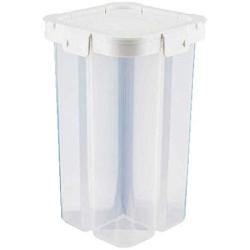 Sacow Grain Storage Container, Transparent Food Grain Seal Storage Cans Jar Tank Divider Boxes (White)