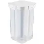 Storage Container Shelf Rack, RDTIAN Transparent Food Grain Seal Storage Cans Jar Tank Divider Boxes Kitchen Plastic (White)