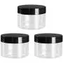 UPKOCH 5pcs Clear Plastic Jars Canisters Storage Jar Tank for Cosmetic Storage Dry Goods Creams and More 120ml 120ml (Black Cap)