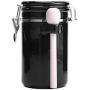 Cookie Jar Ceramic with Lids Airtight, Pottery Food Storage Containers Bpa Free Large for Kitchen Pantry Canisters Bulk Candy Store, 1.5L (Color : Black)
