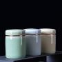 Exquisite Ceramic Food Storage Jar Storage Containers with Lids,Loose Tea Tin/Tea Storage/Tea Caddy/Tea Canister/Coffee Canister/Coffee Jar/Spice Nuts Snacks Storage 4.05oz/ 284g (Beige)