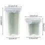 Bocal de Conservation Alimentaire pour Cuisine, Boîte de Rangement pour Céréales, Graines, Riz, avec Couvercle Vert, Taille L Bocal de Conservation Alimentaire pour Cuisine, Boîte de Rangement pour Céréales, Graines, Riz, avec Couvercle Vert, Taille L
