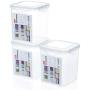 Storage Tank PP Plastic Transparent Sealed cans Food Storage Storage Tank (Size : 2.4L)