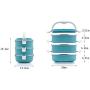 Thermos Food Jar Portable Thermos Stainless Food Flask,Leakproof Insulated Food Containers,Handle,Multi-storey (Color : Red)