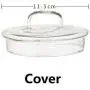 Transparent Heat resistant Glass Jars Nordic DIY Candy Ice Cream Non Spill Salad Transparent Bowl,Cover