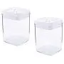 2 Stück Kunststoff Transparente Versiegelte Dose Food Storage Behälter Snacks Container für Nüsse Tee Gewürze (1,3L)