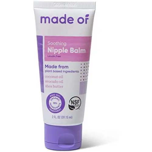 Crème de Nursing MADE - Crème pour l'Allaitement - Pour Peau Sensible - 95% Organique et 5% Ingrédients Naturels - Fabriqué aux États-Unis - 60 ml (Sans Parfum, 1 Pack)