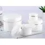 6 PCS 50ML 1.7OZ Weiße PP-Gesichtspflege-Creme-Flaschen mit Liner Dome-Deckel Leere Refillbare Dichtungssichere Kosmetikbehälter Körpercreme-Töpfe Boxen Lotion-Dispenser Behälter Balsam-Lagerbehälter