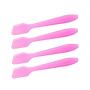 100 PCS Length 3.2 Disposable Plastic Cosmetic Skin Care Cream Lotion Makeup Spoon Spatula Stick Facial Mask Scoop For DIY Mixing And Sampling Beauty Products (Pink)