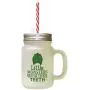 Forest GreenLittle Monsters Brush Their Teeth Frosted Glass Mason Jar With Straw Forest GreenLittle Monsters Brush Their Teeth Frosted Glass Mason Jar With Straw