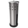 Freestanding Toilet Paper Holder Canister- Tissue Bathroom Storage Chrome Polished Stainless Steel by Silver