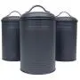 Kitchen Canisters, Set of 3 for Countertop Storage of Coffee, Food, Charcoal Grey Metal, All One-Size, Airtight Lids, Modern Farmhouse Industrial (8 Inches High with Lids, 4.5 Inches Diameter) Kitchen Canisters, Set of 3 for Countertop Storage of Coffee, Food, Charcoal Grey Metal, All One-Size, Airtight Lids, Modern Farmhouse Industrial (8 Inches High with Lids, 4.5 Inches Diameter)