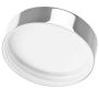 Large Frosted Clear Thick Glass Straight Sided Jar with Silver Metal Overshell Lid - 8 oz / 120 ml (6 pack) + Spatulas