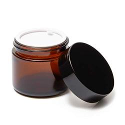 Juvale Amber Glass Jars with Black Lids (14 Pack), 2 Ounces