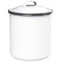 Kitchencraft Living Nostalgia Enamel Storage Tin, 12 x 16cm - White / Grey By