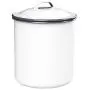 Boîte de rangement en émail Kitchencraft Living Nostalgia, 12 x 16cm - Blanc/Gris Boîte de rangement en émail Kitchencraft Living Nostalgia, 12 x 16cm - Blanc/Gris