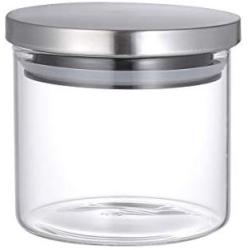 TOPBATHY Glass Food Storage Jars Airtight Sealed Canister Kitchen Moistureproof Storage Container with Stainless Steel Lid
