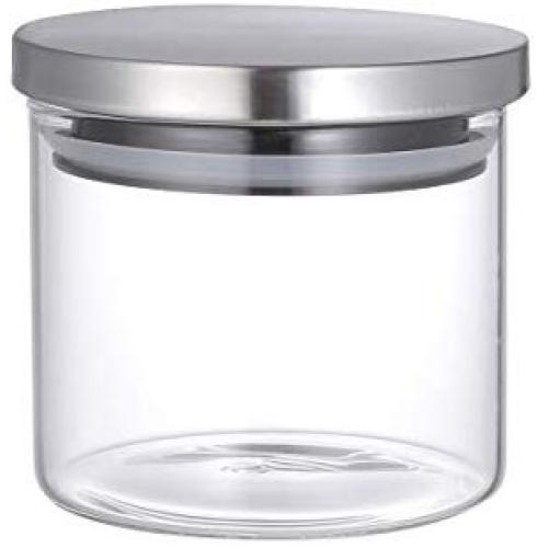 TOPBATHY Glass Food Storage Jars Airtight Sealed Canister Kitchen Moistureproof Storage Container with Stainless Steel Lid