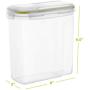 Perlli Cereal Container Storage Set - #1 Recommended 2 Piece 100% Airtight Dry Food Storage Containers with 4 Side Locking Lid with Dispenser - BPA Free Plastic Containers for Flour, Sugar, Rice