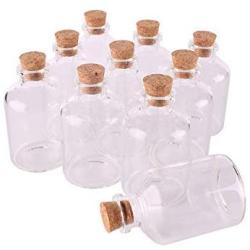 24pcs 50ml Size 406312.5mm Transparent Glass Bottles With Cork Stopper Empty Spice Bottles Jars Gift Crafts Vials