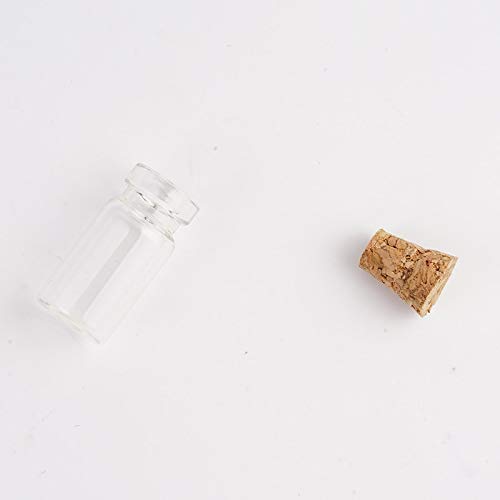 10pcs/set Mini Glass Wish Bottle Vial Refillable Bottles with Cork Stopper Storage Pendant Transparent Bottle Clear New ZH210