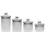 +Steel 4-Piece Stainless Steel Canister Set with Scoop and Lids