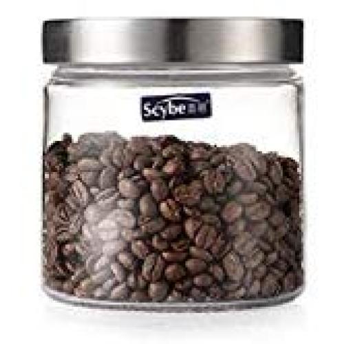 YL LY Sealed Cans Glass Bottle Kitchen Cereal Storage Box Moisture Storage Jar Food Transparent Cans Single 0.9Lx1