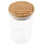 Hakuna Supply - Glass Storage Jars with Airtight Bamboo Lid, Multi-Use Containers for Herbs, Tea, Candy, Q-Tips, etc. for The Bedroom, Kitchen, and Bathroom (1/2 Oz, Problem-Free)