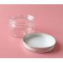 6Pcs 180ml Clear Round Plastic Jars with Golden Aluminium Lid - Empty Cosmetic Containers Bottle Case Pot for Storage Food Sample Lotion Facial Cream Mask Ointment Tea Pill