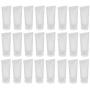 24Pcs 30ml (1oz) Empty Translucent Plastic Cosmetic Lotion Tubes Bottles Shampoo Facial Cleaning Bottles Makeup Sample Soft Container Tube Bottle Vial Jar Pot Case with Flip Lid