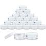 (Quantity: 200 Pieces) Beauticom 5G/5ML Round Clear Jars with White Lids for Lotion, Creams, Toners, Lip Balms, Makeup Samples - BPA Free