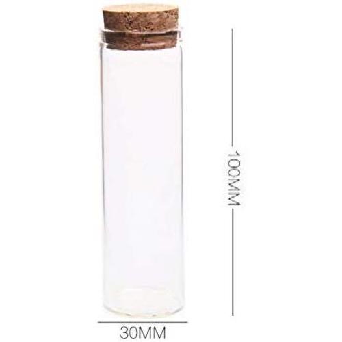 5pcs/set 50ml Clear Glass Bottles Vials Jars With Cork Stopper Sub Bottle Storage Jars Test Tube DIY Wedding Home Decor Gifts,5 Pcs