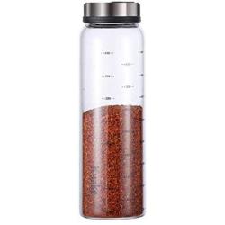 Kitchen Storage Bottle Moisture-Proof Salt Shaker Glass Seal Condiment Seasoning Jar Home Oil Bottle Jam Honey Bottles Tools Clear