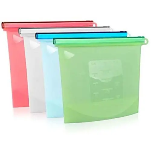 IMIKE Reusable Silicone Food Storage Bags- Food Grade Freezer Bags Airtight Seal Preservation Containers for Cooking, Lunch, Snack, Sandwich, Sous Vide, Baby Food, 4-Pack IMIKE Reusable Silicone Food Storage Bags- Food Grade Freezer Bags Airtight Seal Preservation Containers for Cooking, Lunch, Snack, Sandwich, Sous Vide, Baby Food, 4-Pack