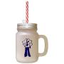 Navy Missionary, With No Head Frosted Glass Mason Jar With Straw