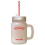 Red WorldS Coolest Californian Girlfriend CA Frosted Glass Mason Jar With Straw