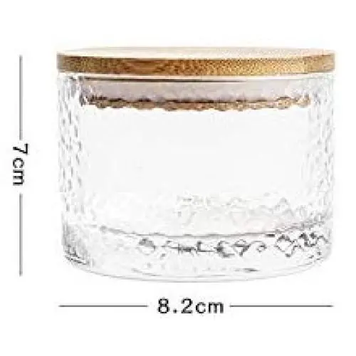 Bocal de Rangement en Verre avec Couvercle en Bois - Conteneur de Conservation pour Multigrains, Café, Thé, Réservoir de Cuisine Bocal de Rangement en Verre avec Couvercle en Bois - Conteneur de Conservation pour Multigrains, Café, Thé, Réservoir de Cuisine