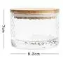 Bocal de Rangement en Verre avec Couvercle en Bois - Conteneur de Conservation pour Multigrains, Café, Thé, Réservoir de Cuisine Bocal de Rangement en Verre avec Couvercle en Bois - Conteneur de Conservation pour Multigrains, Café, Thé, Réservoir de Cuisine