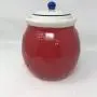 Mickey und Minnie Maus Roter Blau und Cremefarbener Keramik-Cookie-Jar-Lebensmittelflöscher-Behälter