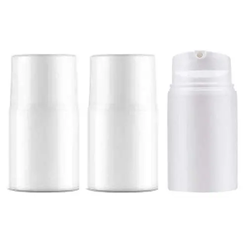 3PCS 50ml/1.7oz White Disposable Plastic Airless Vacuum Pump Press Bottle Empty Refillable Makeup Emulsion Travel Container Storage Pots Jars Vials Dispenser 3PCS 50ml/1.7oz White Disposable Plastic Airless Vacuum Pump Press Bottle Empty Refillable Makeup Emulsion Travel Container Storage Pots Jars Vials Dispenser