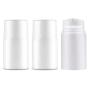 3PCS 50ml/1.7oz White Disposable Plastic Airless Vacuum Pump Press Bottle Empty Refillable Makeup Emulsion Travel Container Storage Pots Jars Vials Dispenser