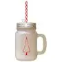 Arbre de Noël Rouge Style 1 Bocal en Verre Froissé avec Pailles Arbre de Noël Rouge Style 1 Bocal en Verre Froissé avec Pailles