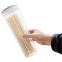 Huasen Transparent Noodle Storage Box, Spaghetti Noodle Container Multifunctional Storage Jar - Blue