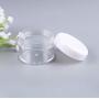 24 Pcs 15ML 0.5OZ Round Shaped Refillable Clear Container with White Plastic Screw Cap Lid for Makeup Water Lotion Cream Nail Powder Sample Storage Bottle Jar