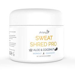 Sweat Shred Pro Aloe & Coconut Workout Enhancer Cellulite Cream - Slimming Cream - Hot Gel - Sweat Cream - Sweat Gel - Jar (6.5 oz) - Ariany Health