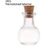Glass Jars Bottles With Cork Stoppers 5pcs/pack Mini Empty Sample Jars Glass Cork Bottles Wishing Bottle Wedding Home Decoration Pendants Cork Stopper Storage Vial