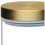 Kitchen Craft MasterClass Airtight Glass Food Storage Jar with Brass Lid, Transparent, 1.5 L (2.75 Pints)