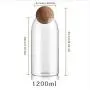 Creative Kitchen Tea Storage Bottles Glass Candy Jars with Cork Lid Spices Sugar Coffee Container Receive Organizer Cans,1200Ml Creative Kitchen Tea Storage Bottles Glass Candy Jars with Cork Lid Spices Sugar Coffee Container Receive Organizer Cans,1200Ml